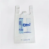 সাদা প্লাস্টিকের টি শার্ট ব্যাগ